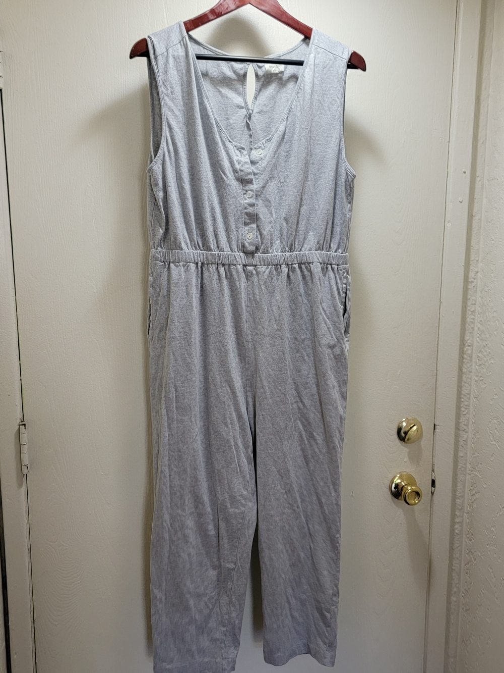 Cost Plus World Market Light Gray Jumpsuit